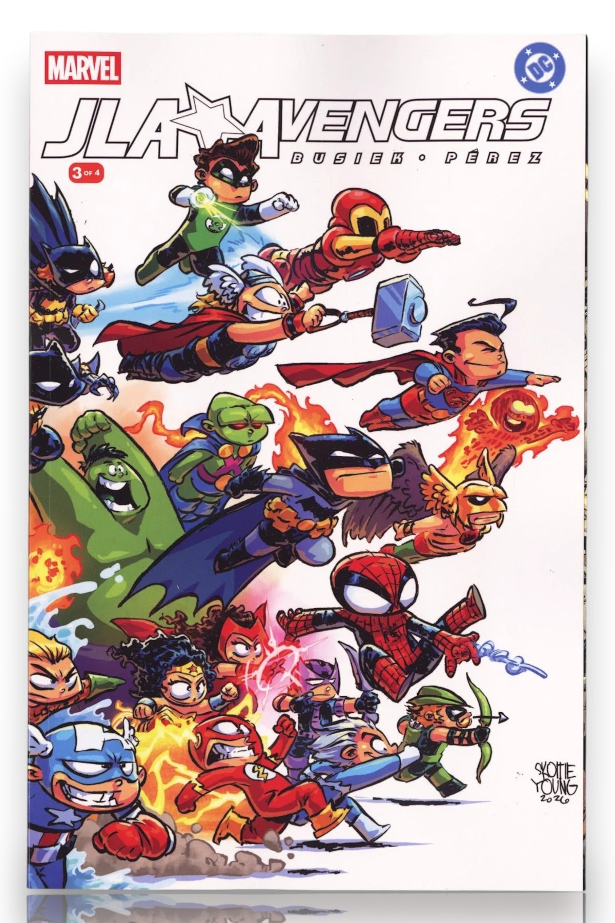 JLA / Avengers #3 – 1:25 Skottie Young Wrap Variant (2026)